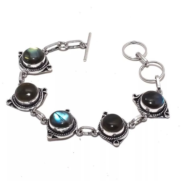 Jewelry - Labradorite Bohemian Gypsy Bracelet 925
